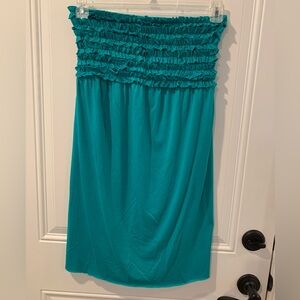 Xhilaration Teal Ruffled Swimsuit Coverup